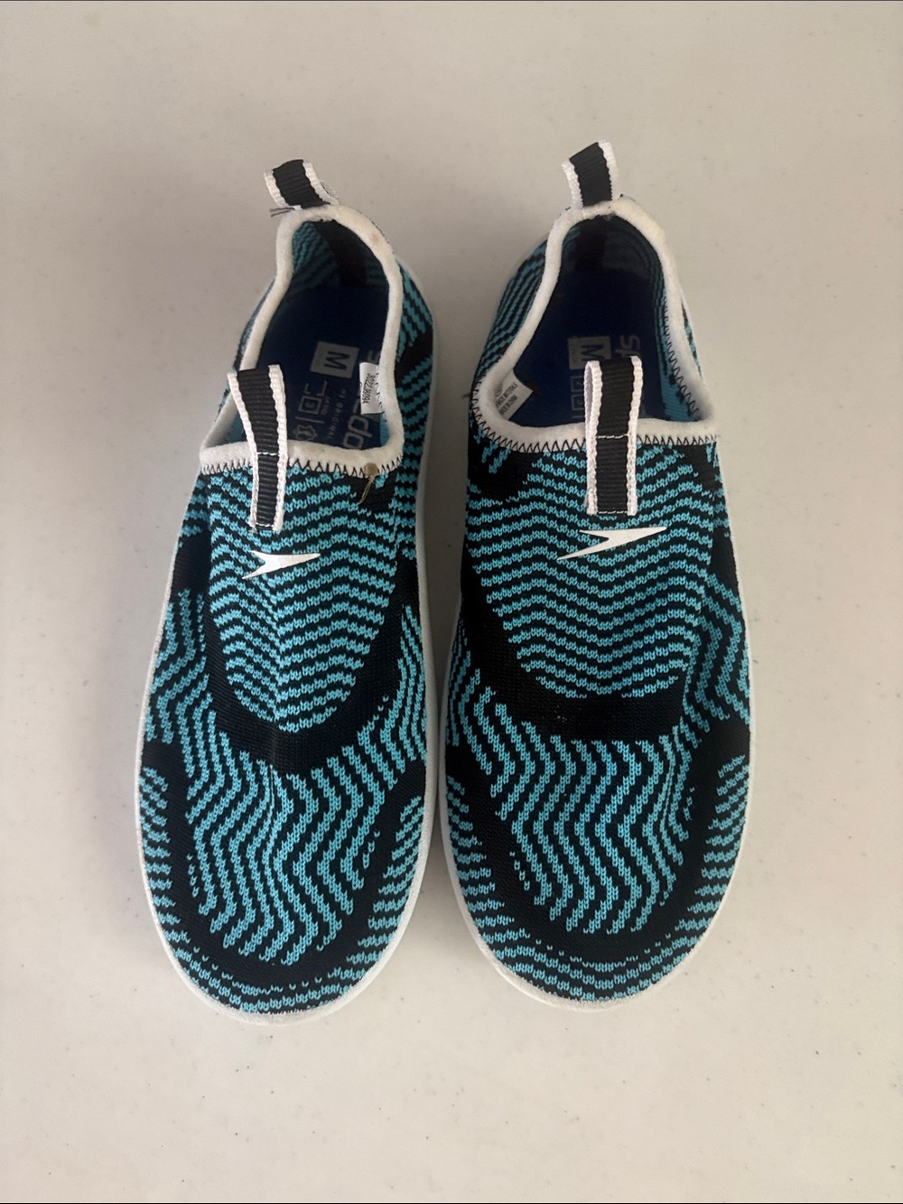Speedo Kids Slip-On Sneakers in Teal and Black
